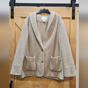 Vintage | Cindy Bai Cream Colored Sherpa Jacket Coat | 2X